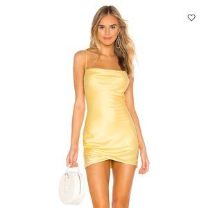 Majorelle Laurena Mini Dress, Butter Yellow, Size Small